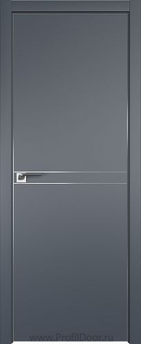 Дверь Profil Doors 111E цвет Антрацит кромка Матовый Алюминий с 4-х сторон