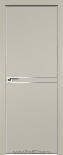 Дверь Profil Doors 111E цвет Шеллгрей кромка Матовый Алюминий с 4-х сторон