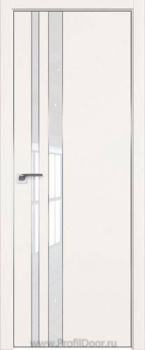 Дверь Profil Doors 116E цвет ДаркВайт кромка Матовый Алюминий с 4-х сторон стекло Lacobel лак Классик