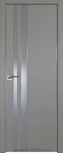 Дверь Profil Doors 116E цвет Грей кромка Матовый Алюминий с 4-х сторон стекло Lacobel Серебро Матлак