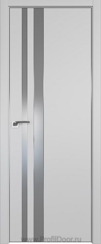Дверь Profil Doors 116E цвет Манхэттен кромка Матовый Алюминий с 4-х сторон стекло Lacobel Серебро Матлак