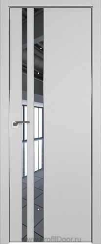 Дверь Profil Doors 116E цвет Манхэттен кромка Матовый Алюминий с 4-х сторон стекло Зеркало