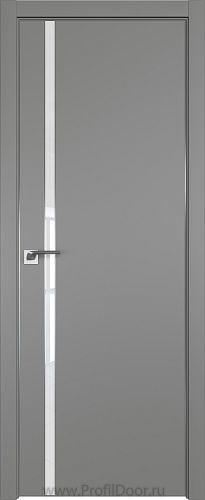 Дверь Profil Doors 122E цвет Грей кромка Матовый Алюминий с 4-х сторон стекло Lacobel лак Классик