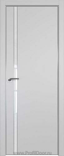 Дверь Profil Doors 122E цвет Манхэттен кромка Матовый Алюминий с 4-х сторон стекло Lacobel лак Классик