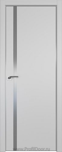 Дверь Profil Doors 122E цвет Манхэттен кромка Матовый Алюминий с 4-х сторон стекло Lacobel Серебро Матлак