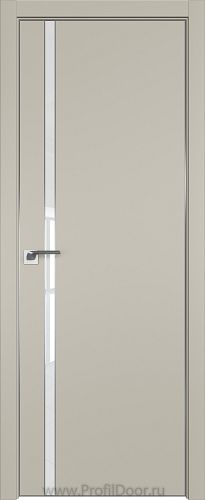 Дверь Profil Doors 122E цвет Шеллгрей кромка Матовый Алюминий с 4-х сторон стекло Lacobel лак Классик