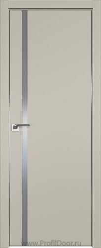 Дверь Profil Doors 122E цвет Шеллгрей кромка Матовый Алюминий с 4-х сторон стекло Lacobel Серебро Матлак