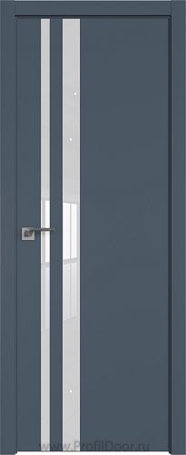 Дверь Profil Doors 16E цвет Антрацит кромка ABS в цвет с 4-х сторон стекло Lacobel Белый лак
