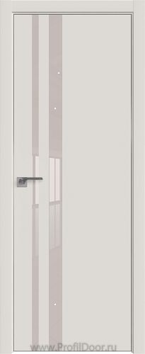 Дверь Profil Doors 16E цвет ДаркВайт кромка Матовый Алюминий с 4-х сторон стекло Lacobel Перламутровый лак