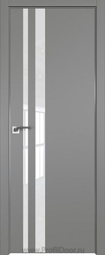Дверь Profil Doors 16E цвет Грей кромка Матовый Алюминий с 4-х сторон стекло Lacobel лак Классик