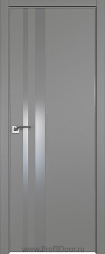 Дверь Profil Doors 16E цвет Грей кромка Матовый Алюминий с 4-х сторон стекло Lacobel Серебро Матлак