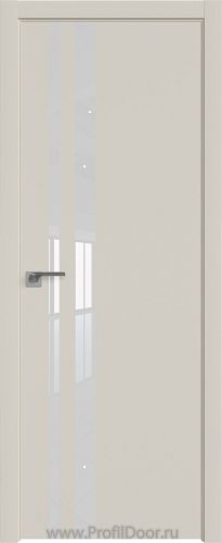 Дверь Profil Doors 16E цвет Магнолия Сатинат кромка ABS в цвет с 4-х сторон стекло Lacobel Белый лак