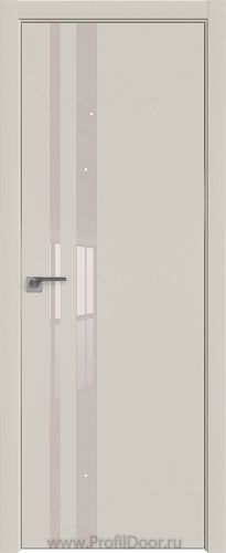 Дверь Profil Doors 16E цвет Магнолия Сатинат кромка Матовый Алюминий с 4-х сторон стекло Lacobel Перламутровый лак