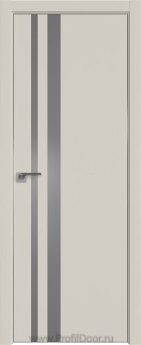 Дверь Profil Doors 16E цвет Магнолия Сатинат кромка Матовый Алюминий с 4-х сторон стекло Lacobel Серебро Матлак