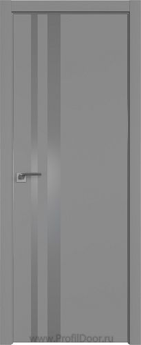 Дверь Profil Doors 16E цвет Манхэттен кромка Матовый Алюминий с 4-х сторон стекло Lacobel Серебро Матлак