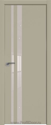 Дверь Profil Doors 16E цвет Шеллгрей кромка Матовый Алюминий с 4-х сторон стекло Lacobel Перламутровый лак