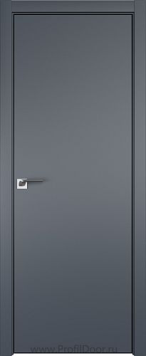 Дверь Profil Doors 1E цвет Антрацит кромка BLACK EDITION с 4-х сторон