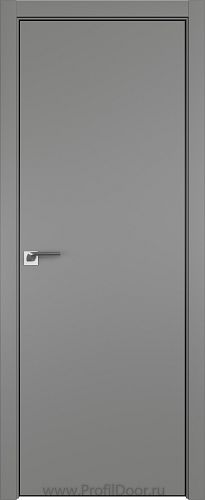 Дверь Profil Doors 1E цвет Грей кромка BLACK EDITION с 4-х сторон