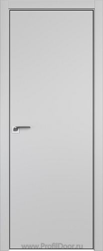 Дверь Profil Doors 1E цвет Манхэттен кромка BLACK EDITION с 4-х сторон