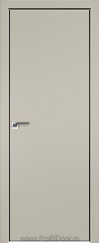 Дверь Profil Doors 1E цвет Шеллгрей кромка BLACK EDITION с 4-х сторон