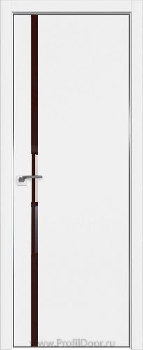 Дверь Profil Doors 22E цвет Аляска кромка Матовый Алюминий с 4-х сторон стекло Lacobel Коричневый лак