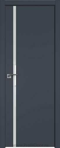 Дверь Profil Doors 22E цвет Антрацит кромка ABS в цвет с 4-х сторон стекло Lacobel Белый лак