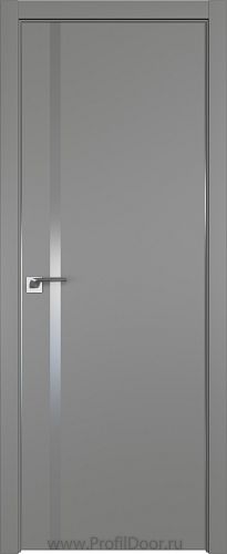 Дверь Profil Doors 22E цвет Грей кромка Матовый Алюминий с 4-х сторон стекло Lacobel Серебро Матлак