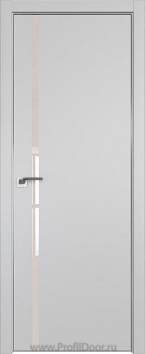 Дверь Profil Doors 22E цвет Манхэттен кромка Матовый Алюминий с 4-х сторон стекло Lacobel Перламутровый лак