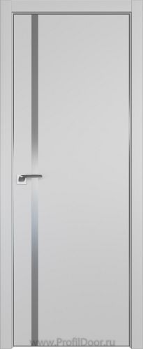 Дверь Profil Doors 22E цвет Манхэттен кромка Матовый Алюминий с 4-х сторон стекло Lacobel Серебро Матлак