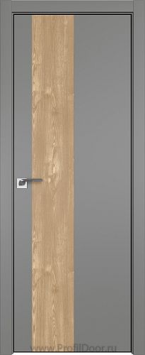 Дверь Profil Doors 5E цвет Грей кромка BLACK EDITION с 4-х сторон вставка Каштан Натуральный