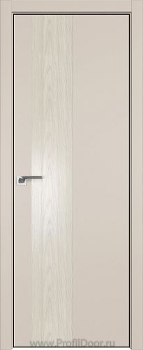 Дверь Profil Doors 5E цвет Санд кромка BLACK EDITION с 4-х сторон вставка Дуб SKY Белёный