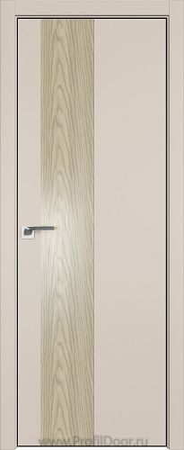 Дверь Profil Doors 5E цвет Санд кромка BLACK EDITION с 4-х сторон вставка Дуб SKY Крем