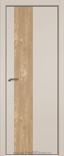 Дверь Profil Doors 5E цвет Санд кромка BLACK EDITION с 4-х сторон вставка Каштан Натуральный
