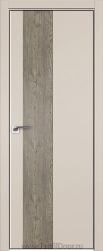 Дверь Profil Doors 5E цвет Санд кромка BLACK EDITION с 4-х сторон вставка Каштан Темный