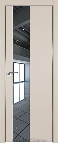 Дверь Profil Doors 5E цвет Санд кромка Матовый Алюминий с 4-х сторон стекло Зеркало