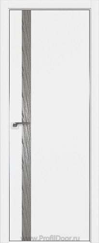 Дверь Profil Doors 6E цвет Аляска кромка Матовый Алюминий с 4-х сторон вставка Дуб SKY Denim