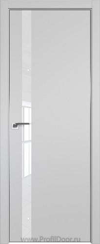 Дверь Profil Doors 6E цвет Манхэттен кромка Матовый Алюминий с 4-х сторон стекло Lacobel лак Классик