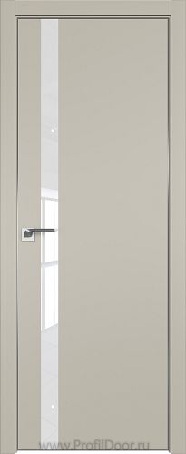 Дверь Profil Doors 6E цвет Шеллгрей кромка Матовый Алюминий с 4-х сторон стекло Lacobel лак Классик