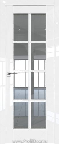 Дверь Profil Doors 101L Белый Люкс стекло Прозрачное