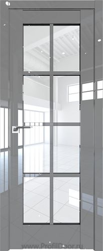 Дверь Profil Doors 101L цвет Грей Люкс стекло Прозрачное