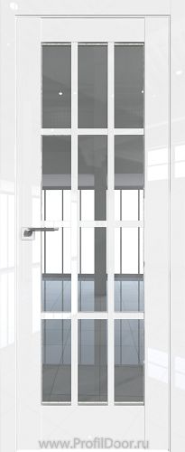 Дверь Profil Doors 102L Белый Люкс стекло Прозрачное
