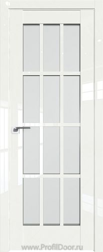 Дверь Profil Doors 102L цвет ДаркВайт Люкс стекло Матовое