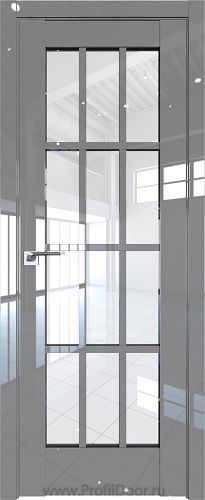Дверь Profil Doors 102L цвет Грей Люкс стекло Прозрачное