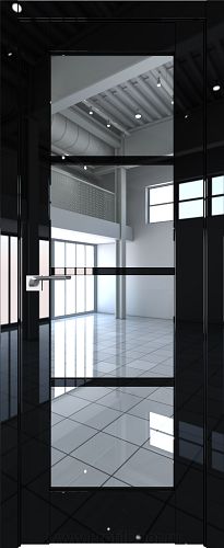 Дверь Profil Doors 119L цвет Черный люкс стекло Прозрачное