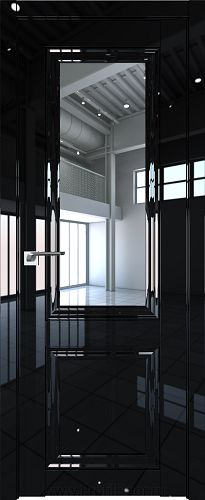 Дверь Profil Doors 123L цвет Черный люкс стекло Прозрачное