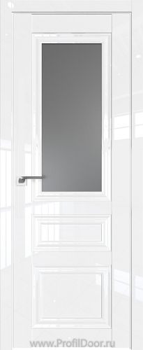 Дверь Profil Doors 125L цвет Белый люкс стекло Графит
