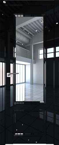 Дверь Profil Doors 129L цвет Черный люкс стекло Прозрачное