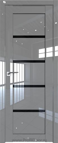 Дверь Profil Doors 2.09L цвет Грей Люкс стекло Черный Триплекс