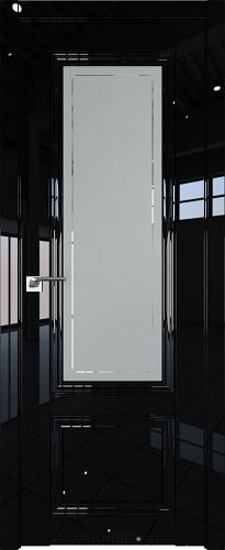 Дверь Profil Doors 2.103L цвет Черный люкс стекло Гравировка 4
