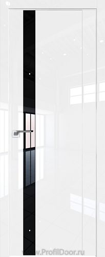 Дверь Profil Doors 62L Белый Люкс стекло Lacobel Черный Лак